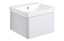 Crystal 500mm Wall Hung 1 Drawer Basin Unit & Basin - Matt White