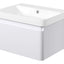 Crystal 605mm Wall Hung 1 Drawer Basin Unit & Basin - Matt White