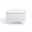 Crystal 805mm Wall Hung 1 Drawer Basin Unit & Basin - Matt White