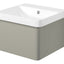Crystal 500mm Wall Hung 1 Drawer Basin Unit & Basin - Matt Latte