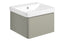 Crystal 500mm Wall Hung 1 Drawer Basin Unit & Basin - Matt Latte