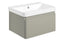 Crystal 605mm Wall Hung 1 Drawer Basin Unit & Basin - Matt Latte