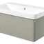 Crystal 805mm Wall Hung 1 Drawer Basin Unit & Basin - Matt Latte