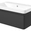 Crystal 805mm Wall Hung 1 Drawer Basin Unit & Basin - Matt Black