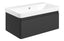 Crystal 805mm Wall Hung 1 Drawer Basin Unit & Basin - Matt Black