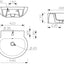 Maple 535x490mm 1TH Basin & Full Pedestal