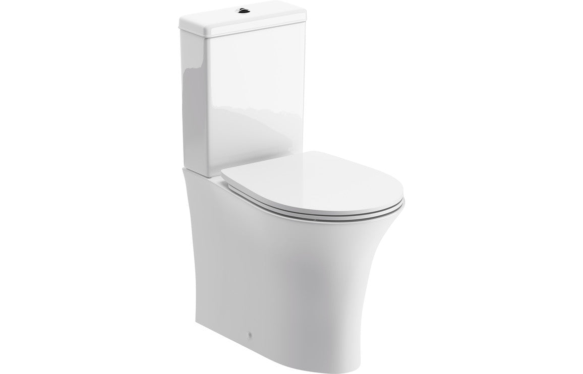 Sago Rimless Close Coupled Fully Shrouded WC & Soft Close Seat