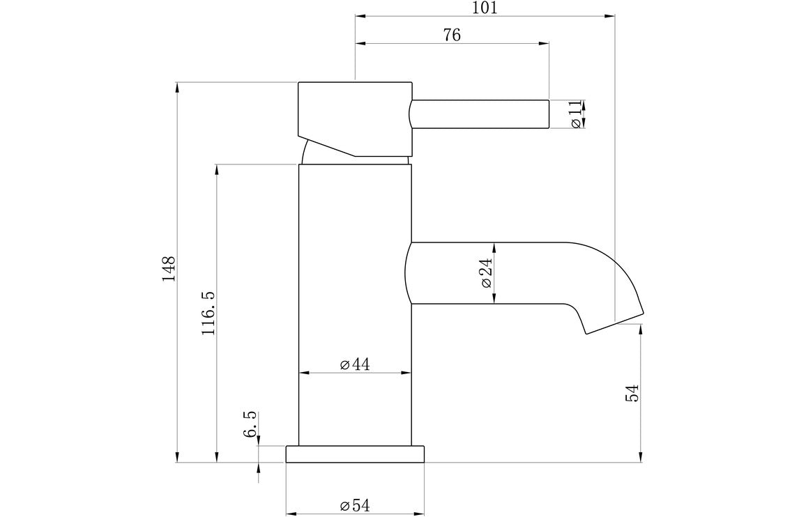 Pesca Cloakroom Basin Mixer & Waste