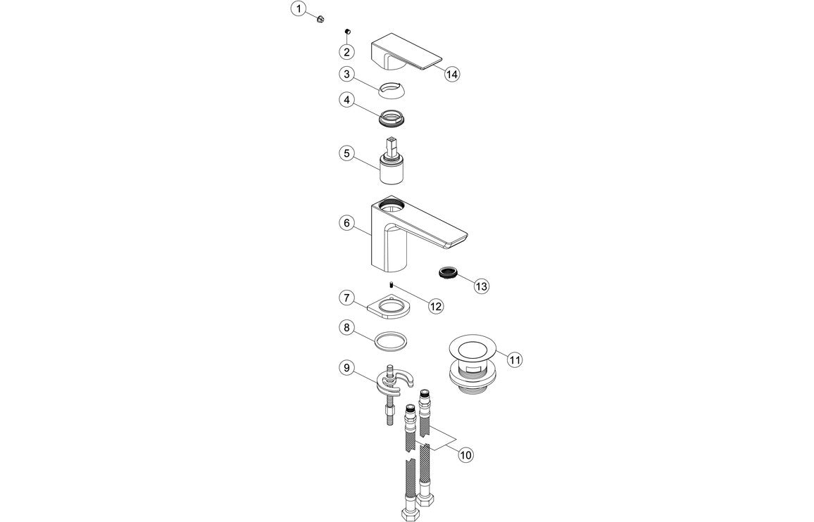 Bond Cloakroom Basin Mixer & waste