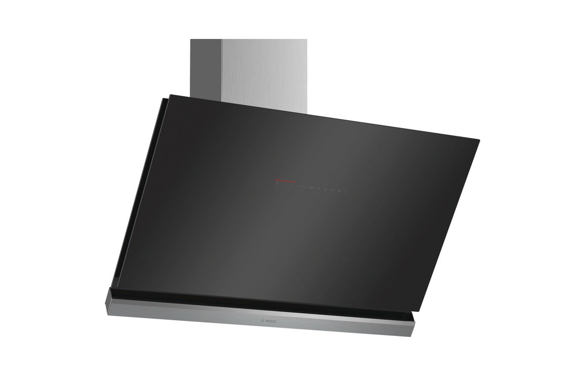 Bosch Series 8 90cm Slim Designer Chimney Hood - Black Glass