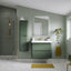 Stamford 500mm 2 Drawer Wall Hung Cloakroom Basin Unit - Matt Sage Green