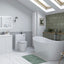 Stamford 500mm 2 Door Floor Standing Cloakroom Basin Unit - White Gloss