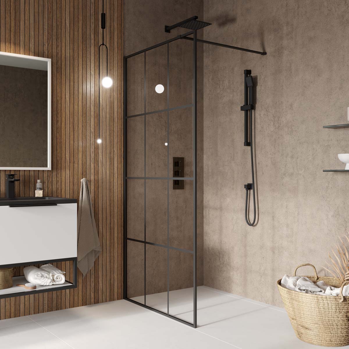 Scudo- S8 Grid Wetroom Panel