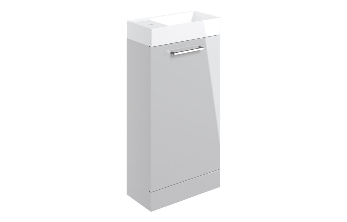 Principle 410mm Floor Standing Basin Unit & Close Coupled Toilet Pack