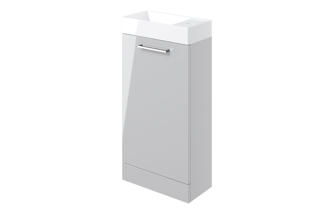 Principle 410mm Floor Standing Basin Unit & Close Coupled Toilet Pack