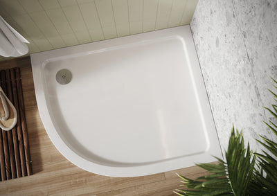 Scudo - Shires Offset Quad Shower Tray LH & Fast Flow Waste