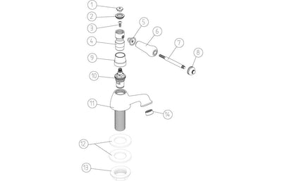 Malton Basin Pillar Taps