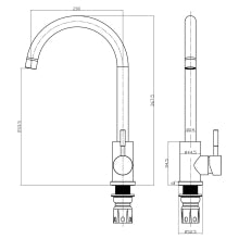 Scudo - Manhattan Kitchen Mixer Tap