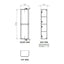 Stamford 350mm 2 Door Wall Hung Tall Unit - White Gloss