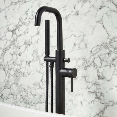 Scudo Core Freestanding Bath Shower Mixer - Matte Black