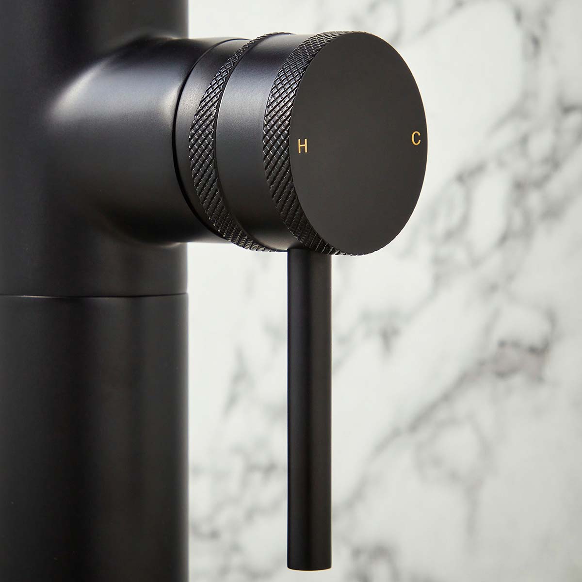 Scudo Core Freestanding Bath Shower Mixer - Matte Black