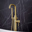 Scudo Core Freestanding Bath Shower Mixer - Brushed Brass