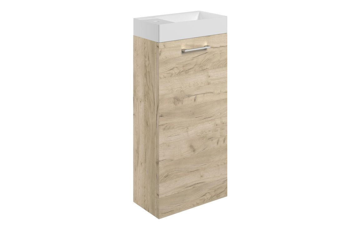 Principle 410mm Floor Standing Basin Unit & Close Coupled Toilet Pack