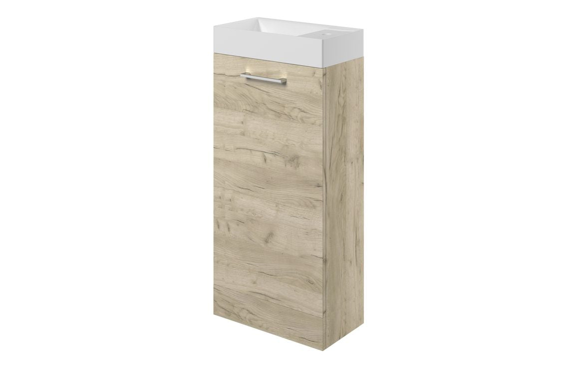 Principle 410mm Floor Standing Basin Unit & Close Coupled Toilet Pack