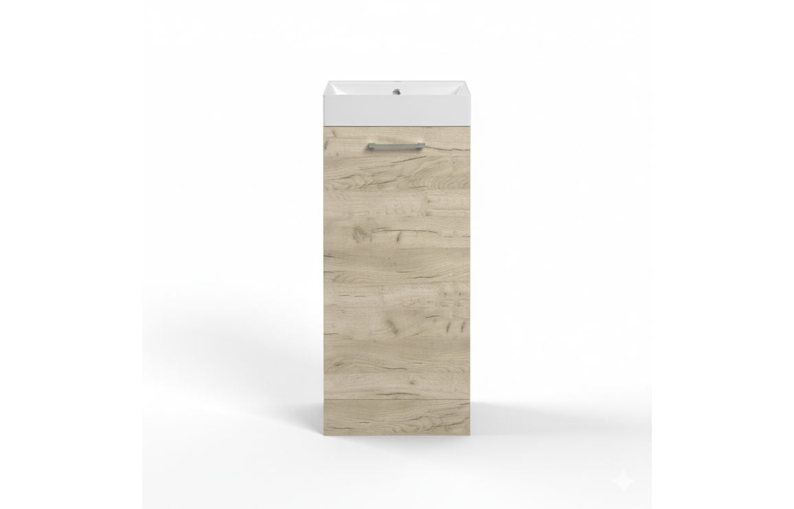 Principle 410mm Floor Standing Basin Unit & Close Coupled Toilet Pack