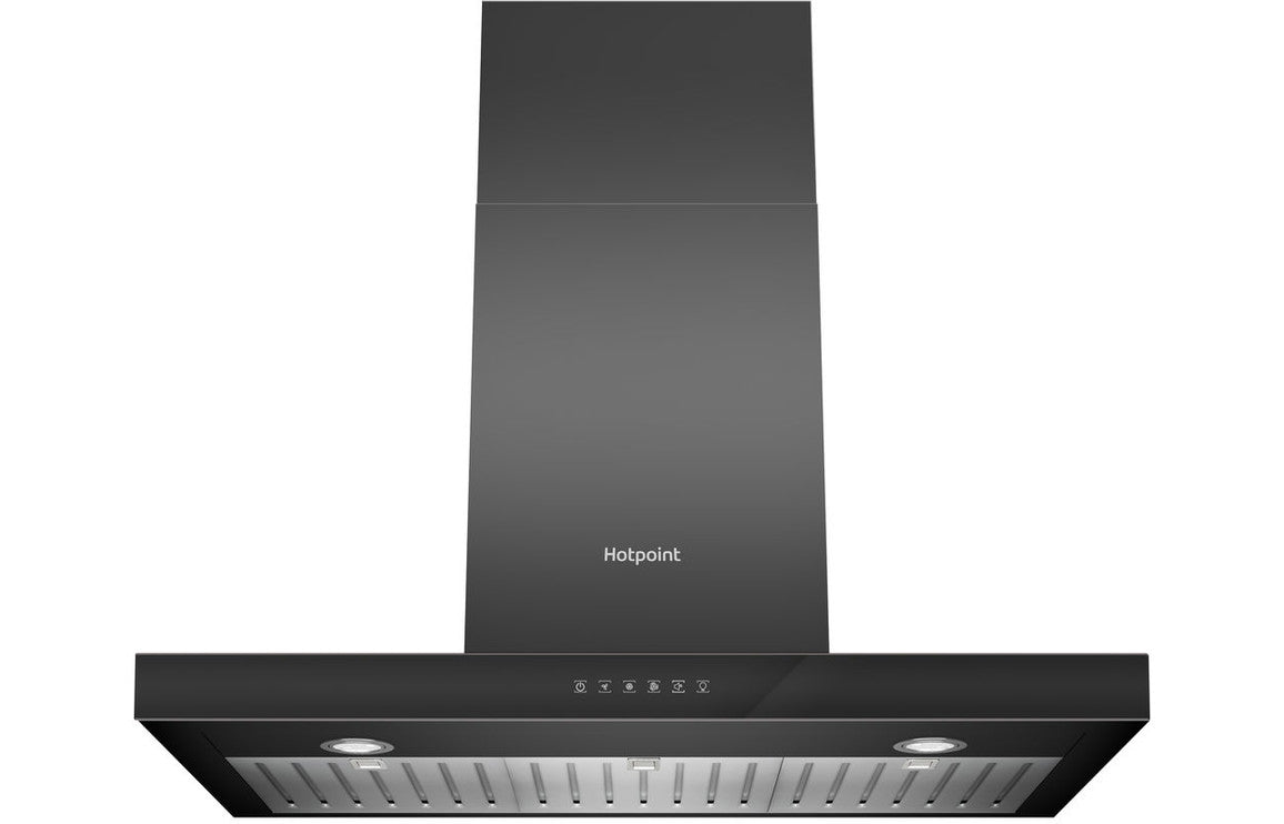 Hotpoint PHBS9.8CLTDK 90cm T-Shape Box Chimney Hood - Black