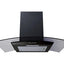 Prima PRCGH011 70cm Curved Glass Chimney Hood - Black