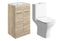Principle 510mm Floor Standing Unit & Close Coupled WC Pack - Oak