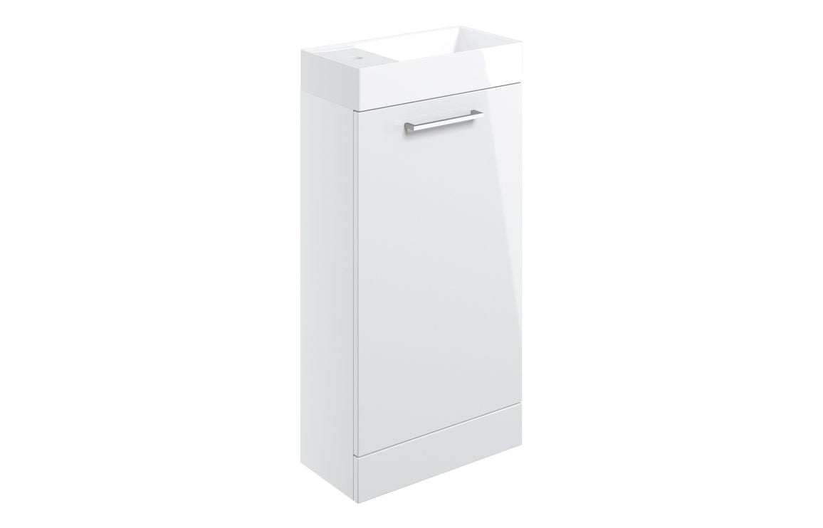 Principle 410mm Floor Standing Basin Unit & Close Coupled Toilet Pack