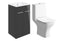 Principle 510mm Floor Standing Unit & Close Coupled WC Pack - Anthracite Gloss