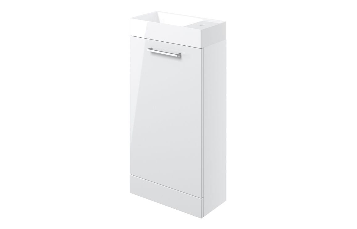 Principle 410mm Floor Standing Basin Unit & Close Coupled Toilet Pack