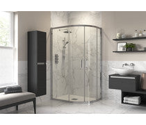 Icon 1000x800mm 2 Door Offset Quadrant - Chrome