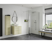 Icon Wetroom Panels, Support Bar & 300mm Rotatable Panel - Chrome