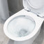 Sago Rimless Close Coupled Open Back WC & Soft Close Seat