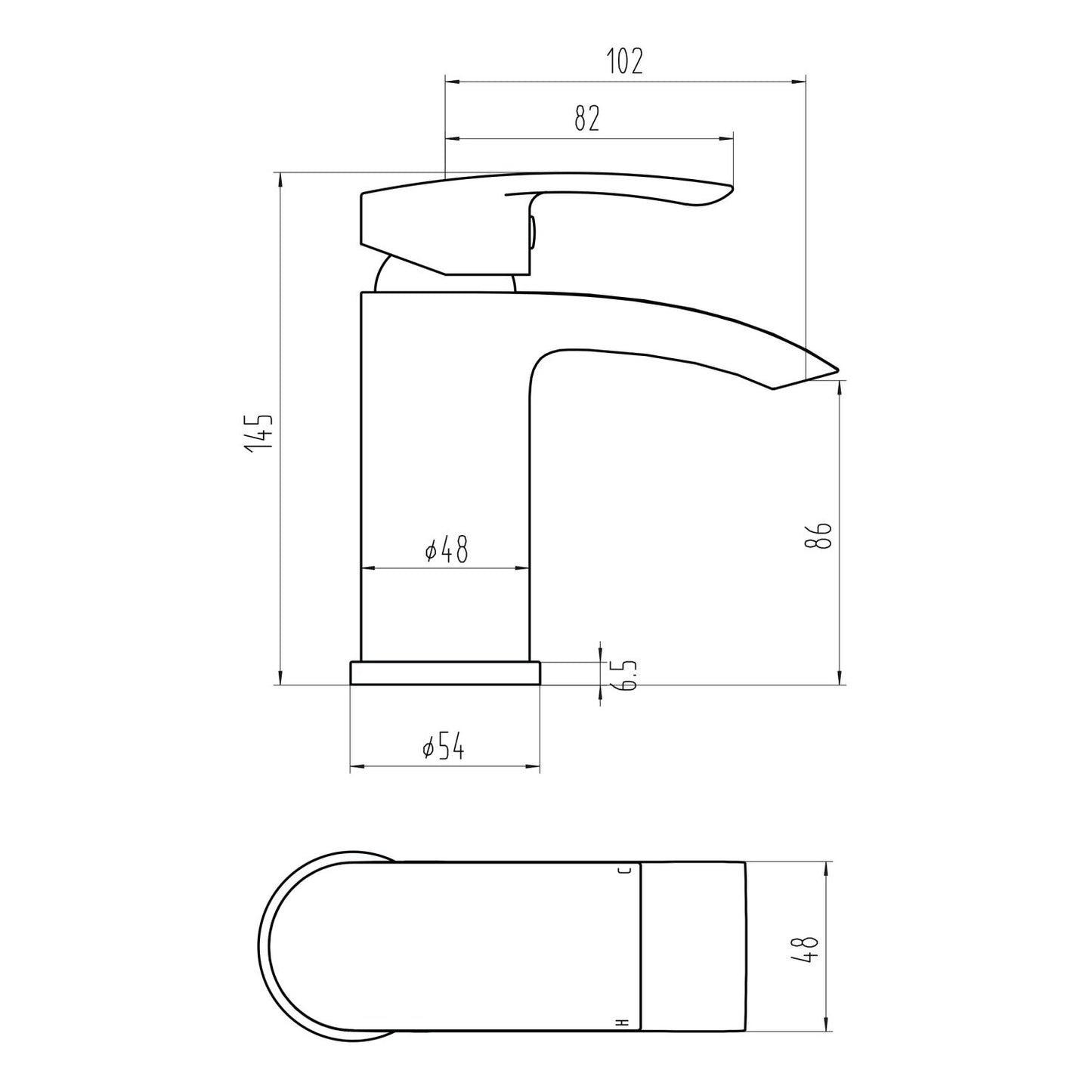 Belini Mono Basin Mixer &  Push Waste