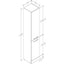 Principle 350mm Floor Standing 2 Door Tall Unit - White Gloss