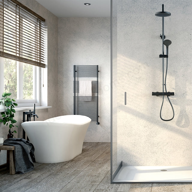 Aqualisa AQ150 Cool Touch Round shower column (inc Fixing Kit) HP - Matt Black