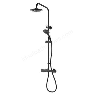 Aqualisa AQ150 Cool Touch Round shower column (inc Fixing Kit) HP - Matt Black