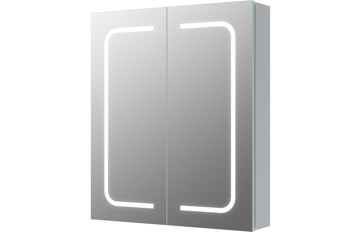 Rita 600mm 2 Door Front-Lit LED Mirror Cabinet 700x 600