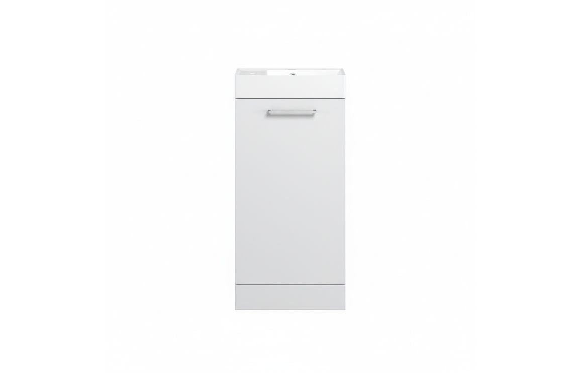 Principle 410mm Floor Standing Basin Unit & Close Coupled Toilet Pack