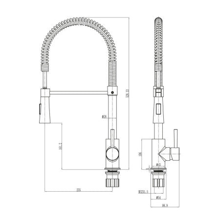 Scudo- Tirare Kitchen Tap – Brushed Nickel