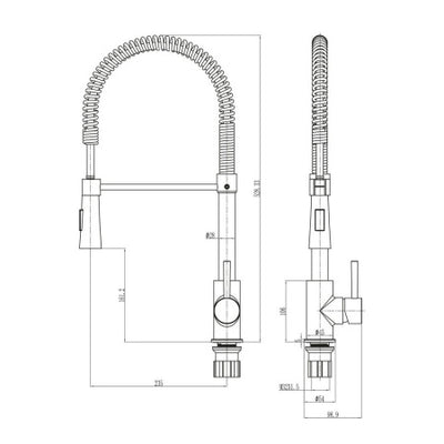 Scudo- Tirare Kitchen Tap – Brushed Nickel