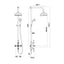 Scudo Traditional Rigid Riser Shower with Fixed Head and Handset