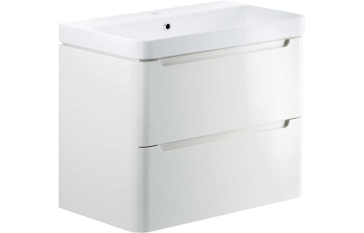 Stamfords 800mm 2 Drawer Wall Hung Basin Unit