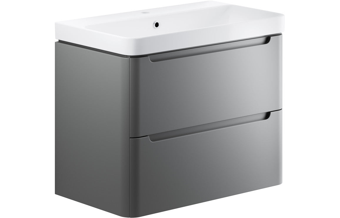 Stamfords 800mm 2 Drawer Wall Hung Basin Unit