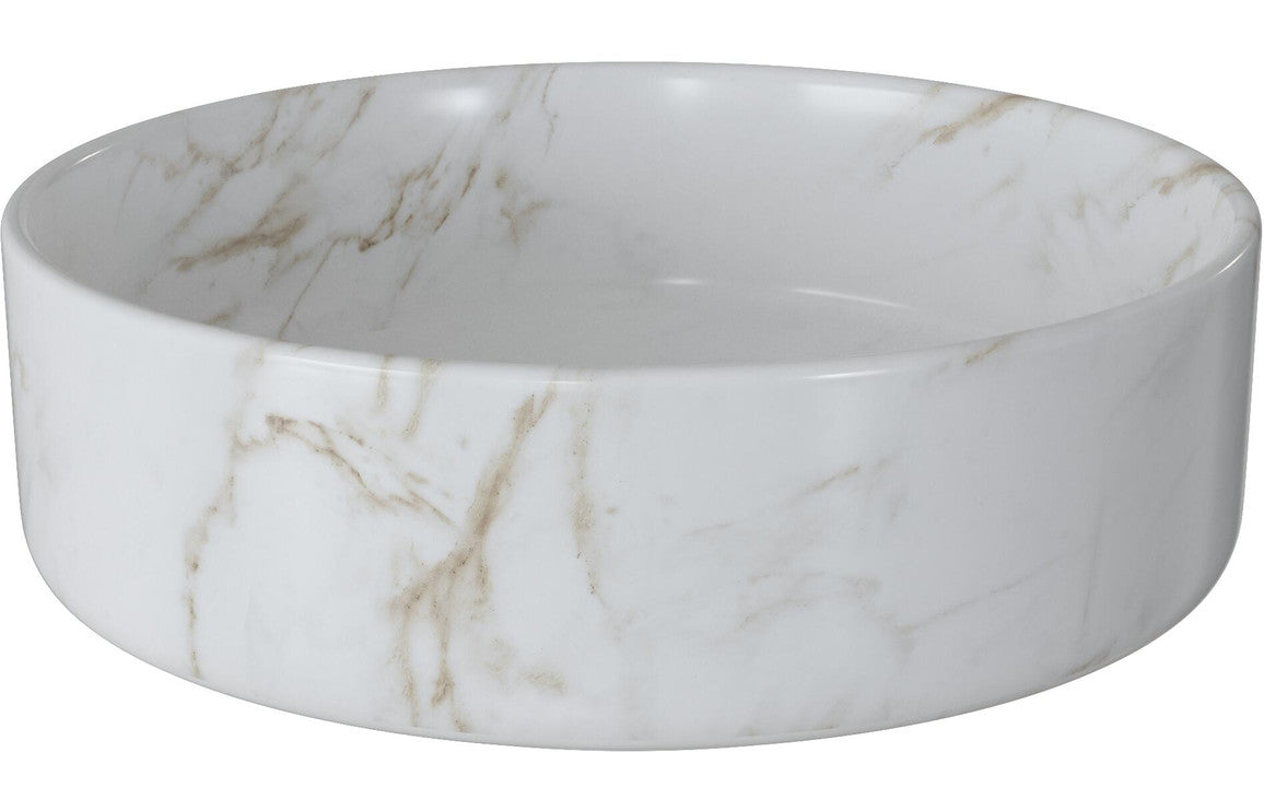 Laurel 355mm Ceramic Round Washbowl & Waste